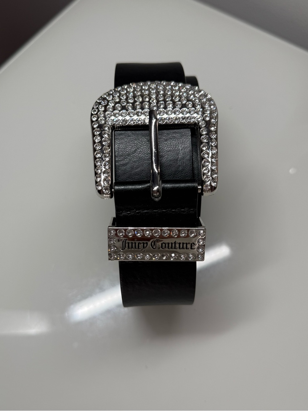 Juicy Couture Belt with Crystal Buckle